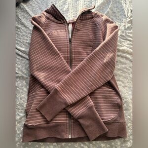 Lululemon pink and purple striped full zip scuba hoodie